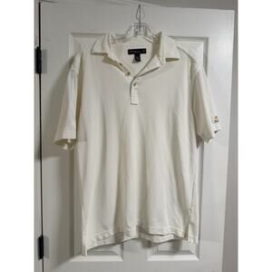 Tommy Bahama Ivory Comfort PGA West Cotton Golf Polo Shirt Men's Large